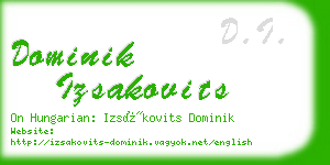 dominik izsakovits business card